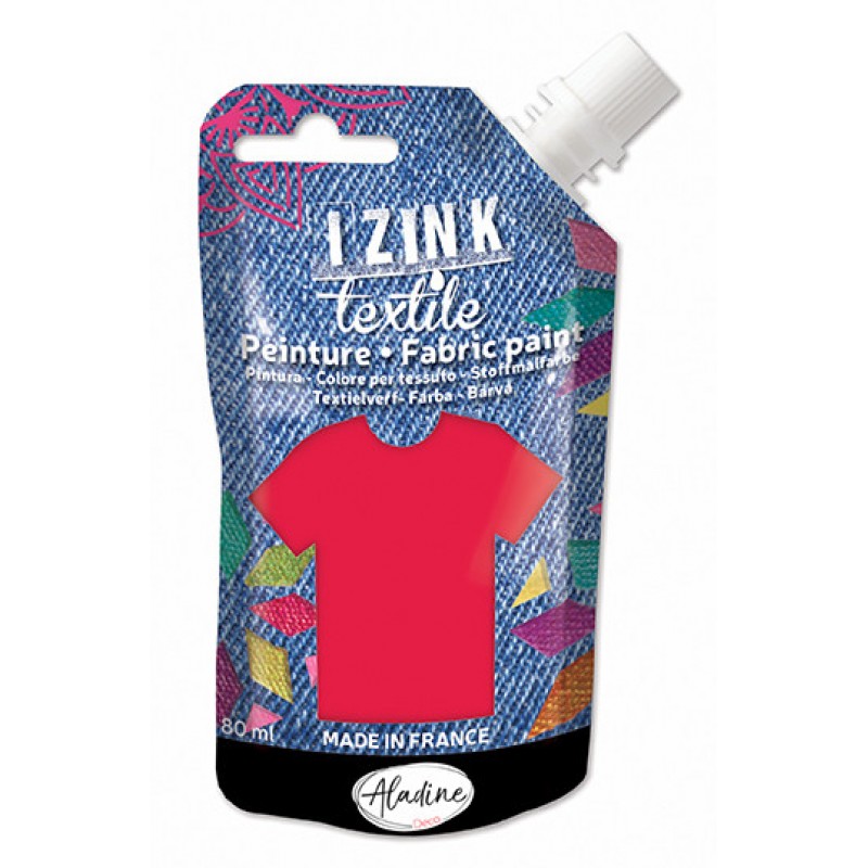 Izink Fabric Paint Textile Rouge Vlours 50 ml