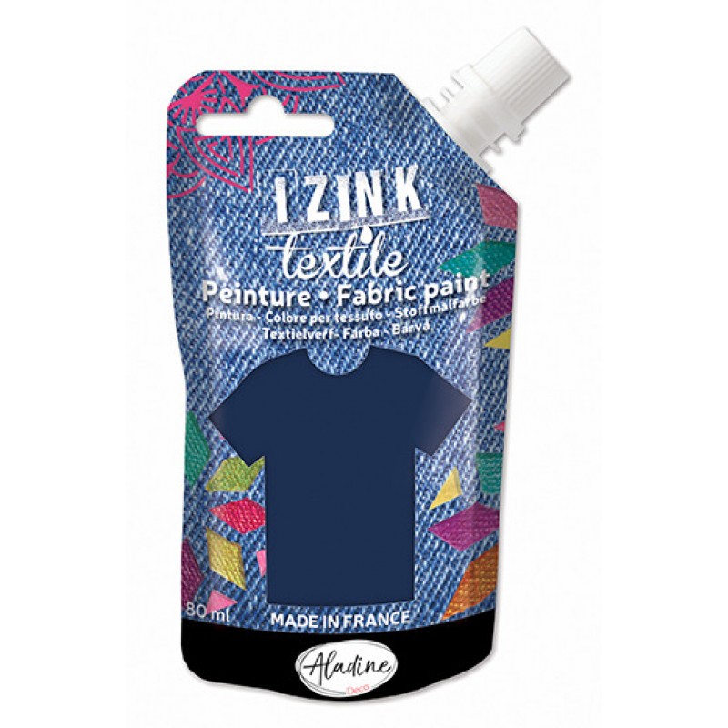 Izink Fabric Paint Textile Bleu Nuit Denim 50 ml