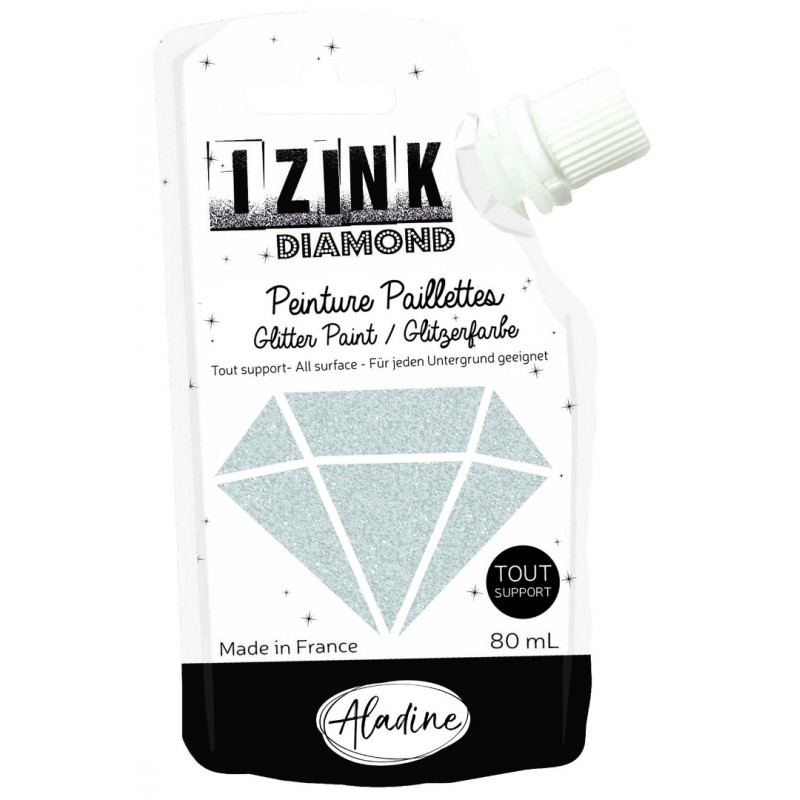 Silver Glitter Paint Izink Diamond