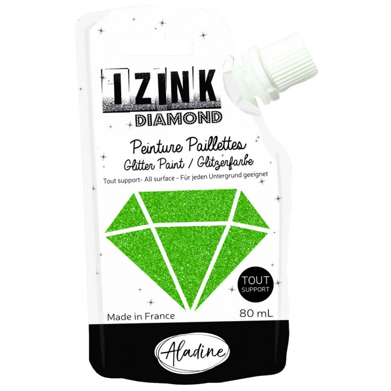 Dark Green  Glitter Paint Izink Diamond