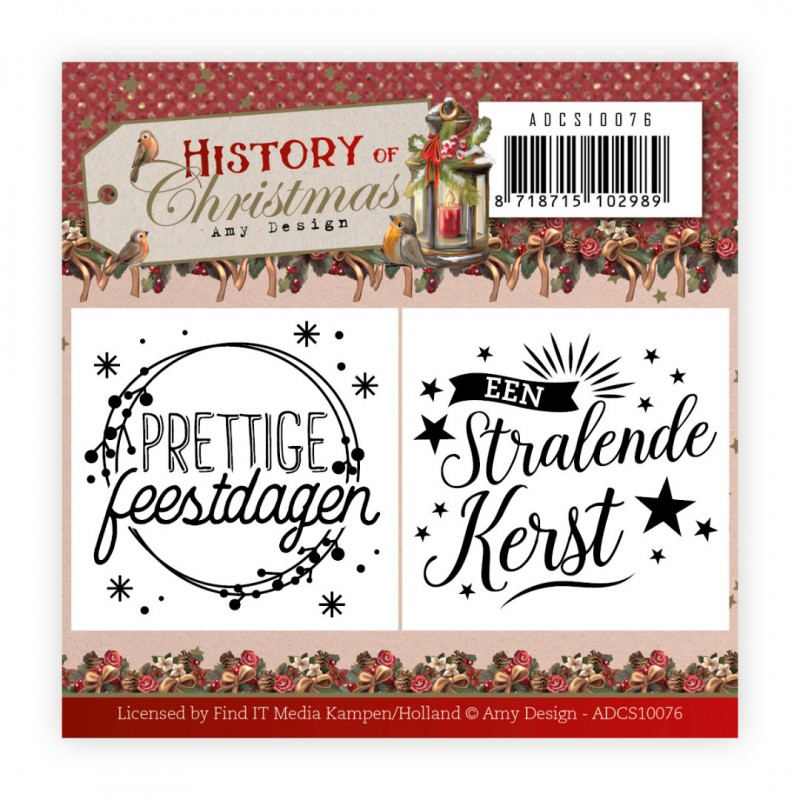 Mini Clear Stamps Set - Amy Design - History of Christmas