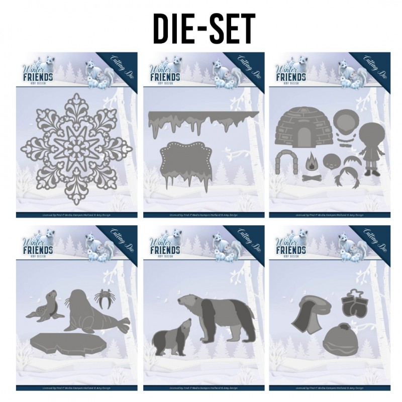 Amy Design – Winter Friends Dies – SET van 6 BLACK FRIDAY DEAL – MEGA AFPRIJZING!
