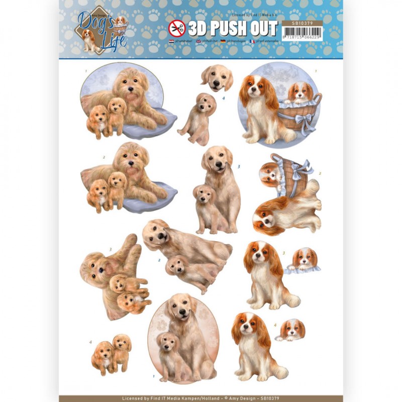 3D Pushout - Amy Design - Dog's Life - Dog Mommy