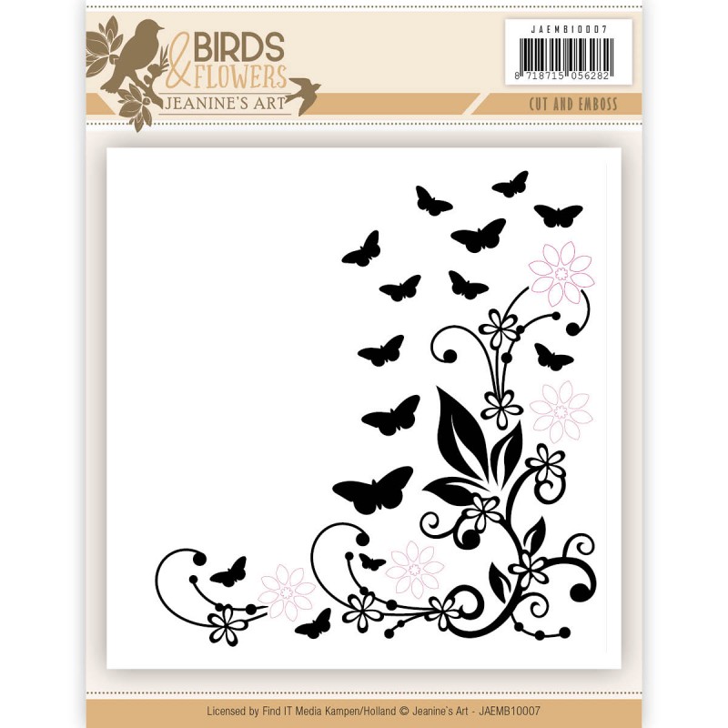 Birds and Flowers - Cut & Embossing Folder - Jeanine's Art