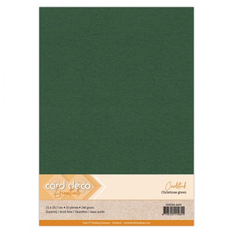 Card Deco Essentials - Cardstock - 23 Kerstgroen