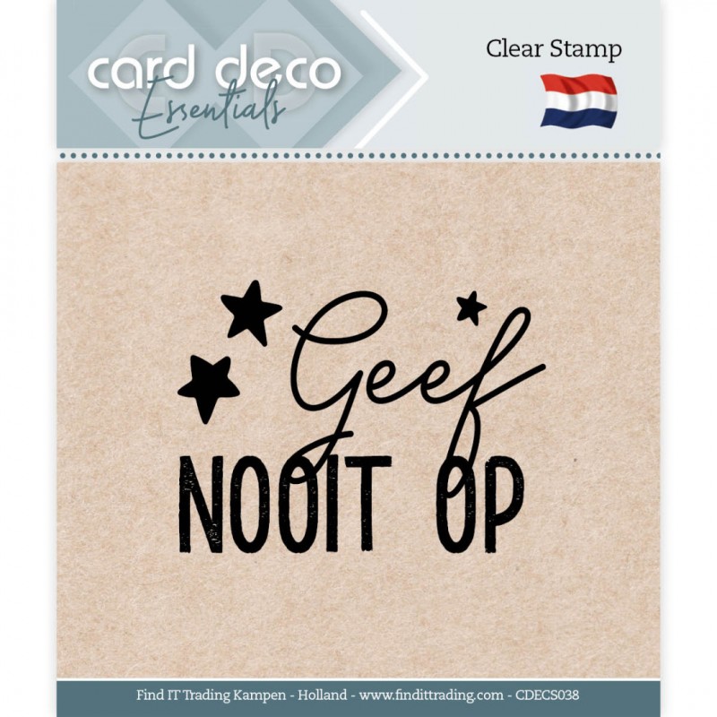 Card Deco Essentials - Clear Stamps - Geef nooit op