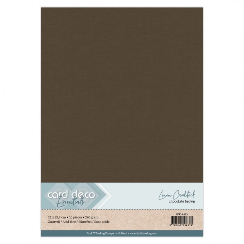 A4 Chocoladebruin Linnenkarton 