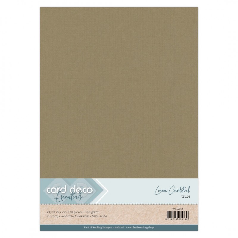 Linen Cardstock - A4 - Taupe