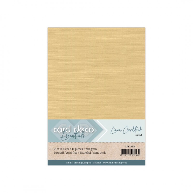 A5 Sand Linen Cardstock