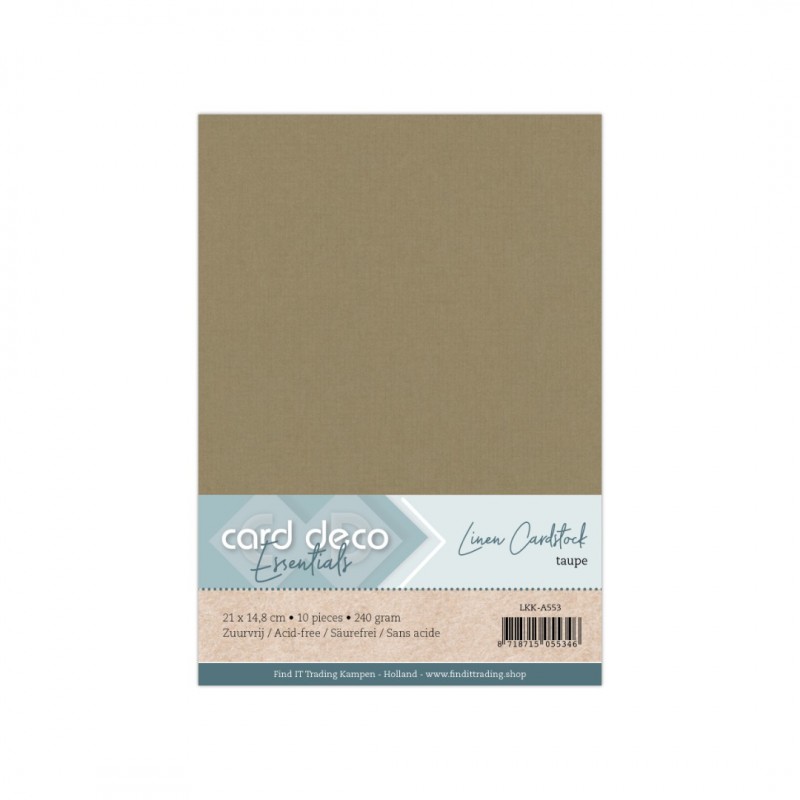 Linen Cardstock - A5 - Taupe