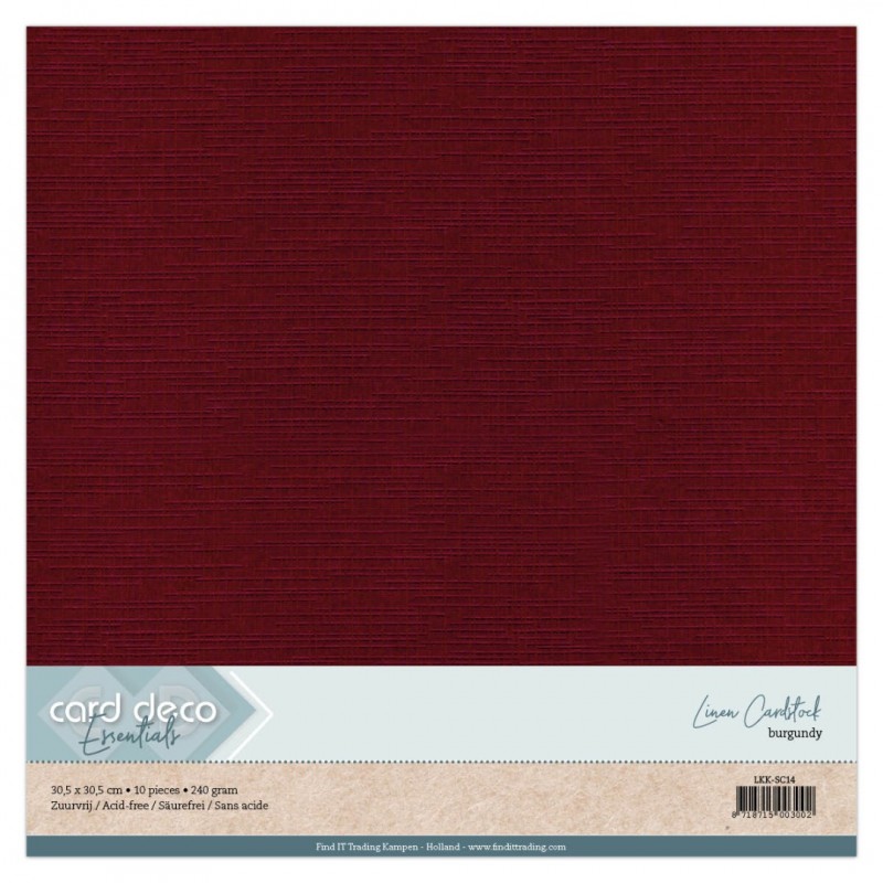 Scrap Burgundy Linen Cardstock