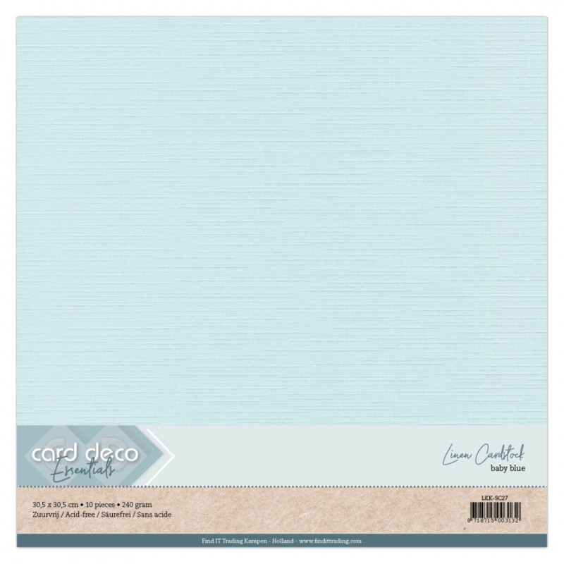 Scrap Babyblauw Linnenkarton 