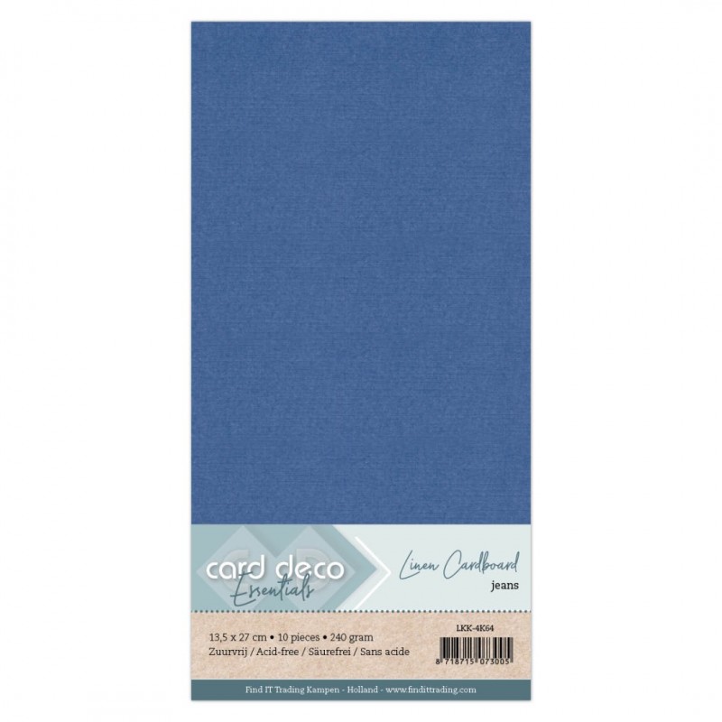 Jeans Square Linen Cardstock