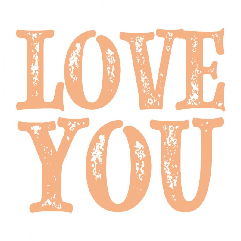 Love You Sentiment Mini Stamp (1pc)