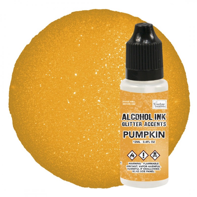 Alcohol Ink Glitter Accents Pumpkin