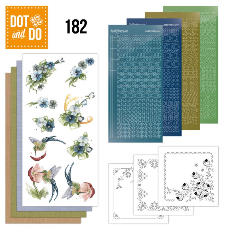 Nr. 182 Dot and Do Blue Flowers with Precious Marieke