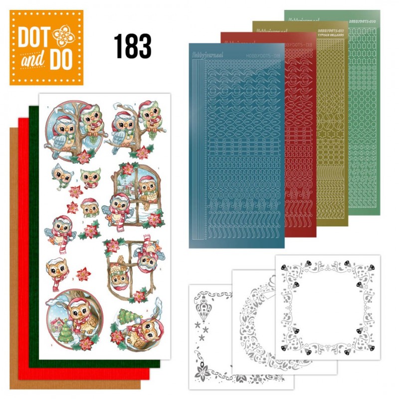 Nr. 183 Dot and Do Christmas Owls Christmas Village by Yvonne Creations