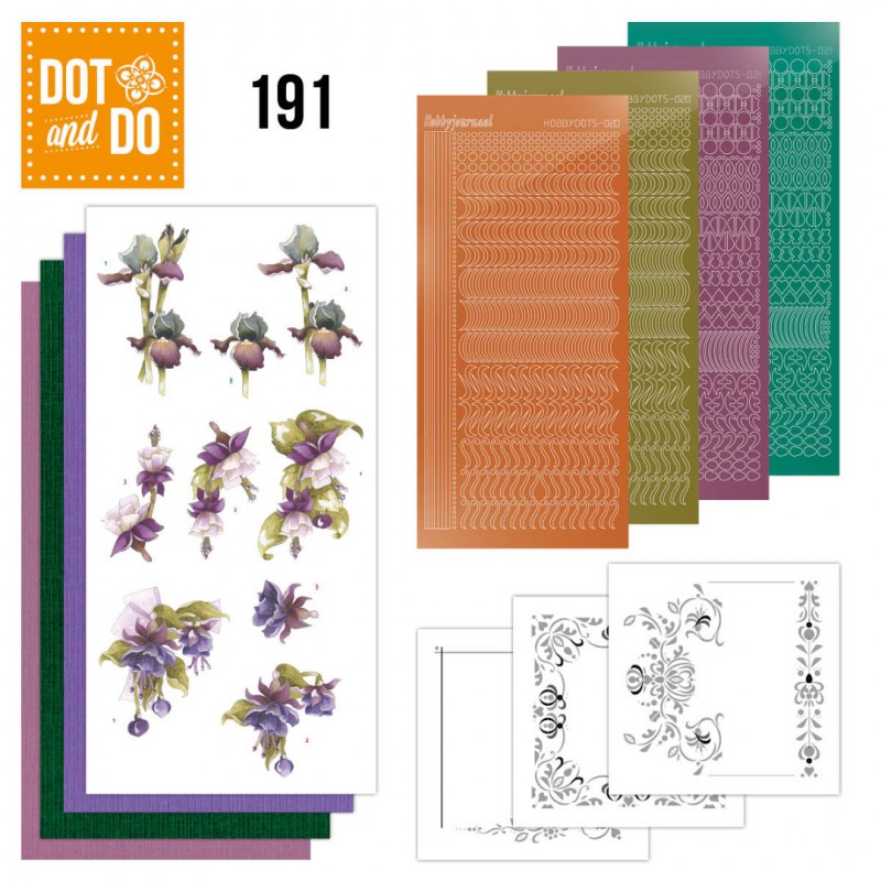 Nr. 191 Dot and Do Purple Flowers Pretty Flowers with Precious Marieke