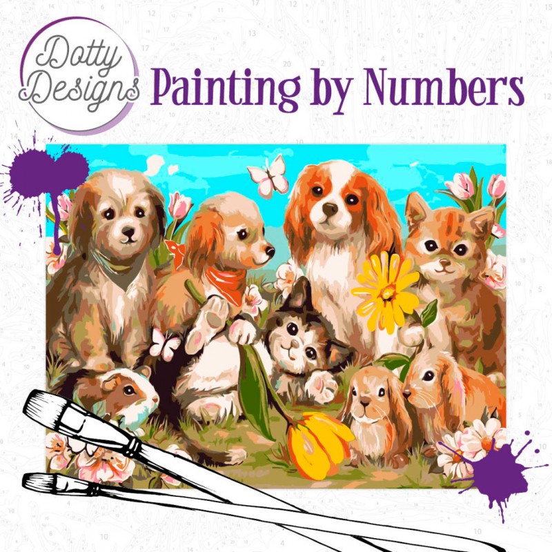 Pets - Painting by Numbers by Dotty Designs