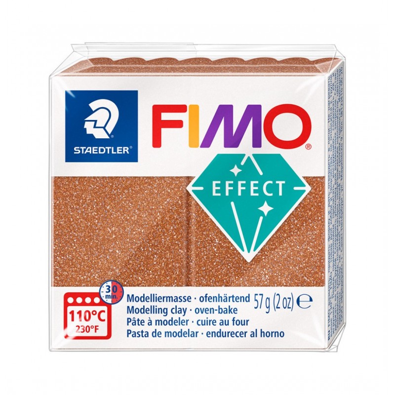 Fimo effect glitter 57g rose gold