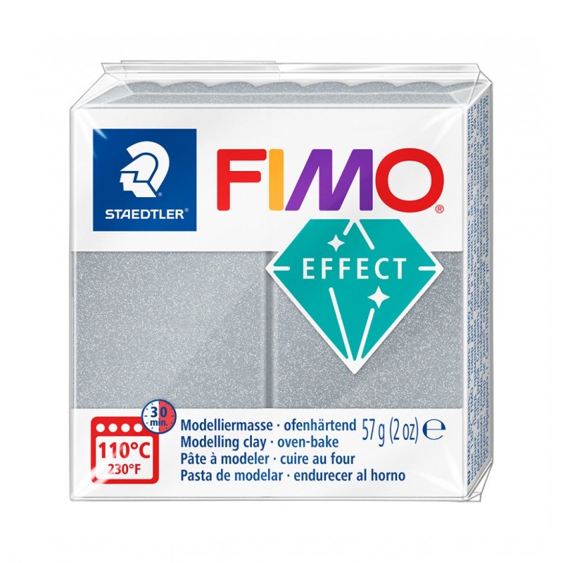 Fimo effect metallic 57g zilver