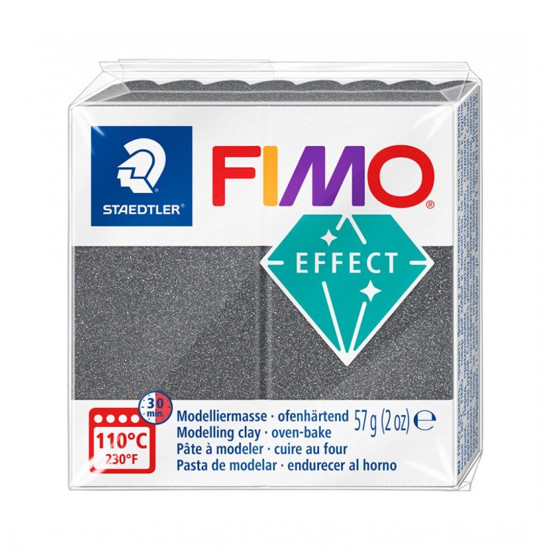 Fimo effect metallic 57g staal grijs