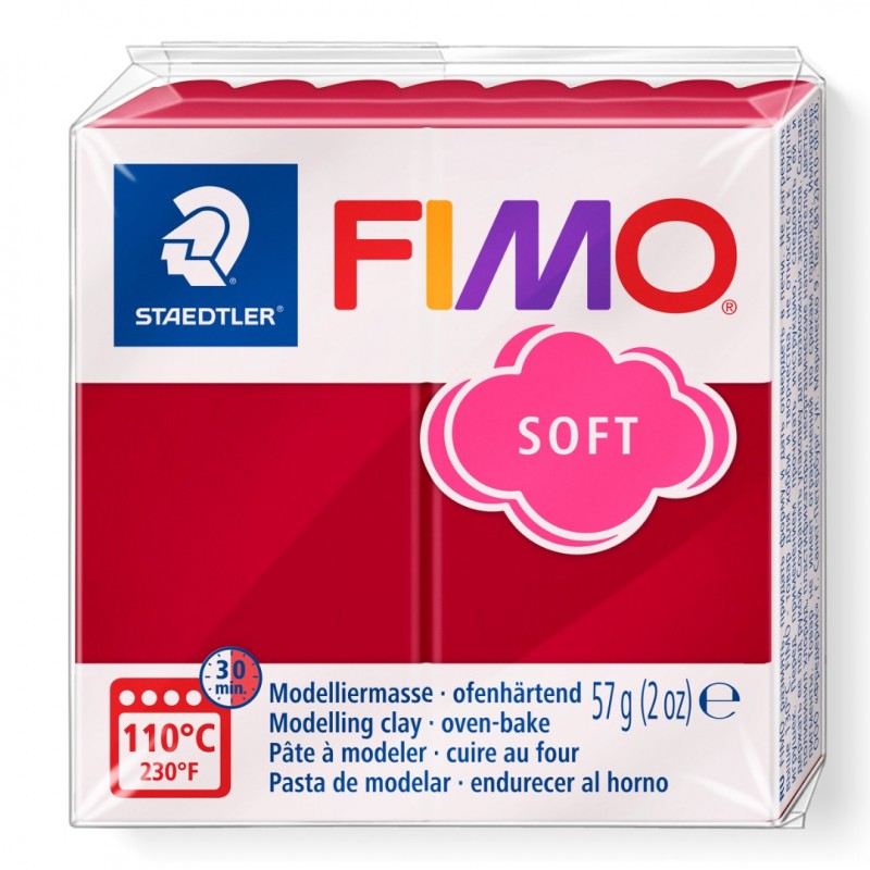 Mod. clay Fimo soft cherry red 