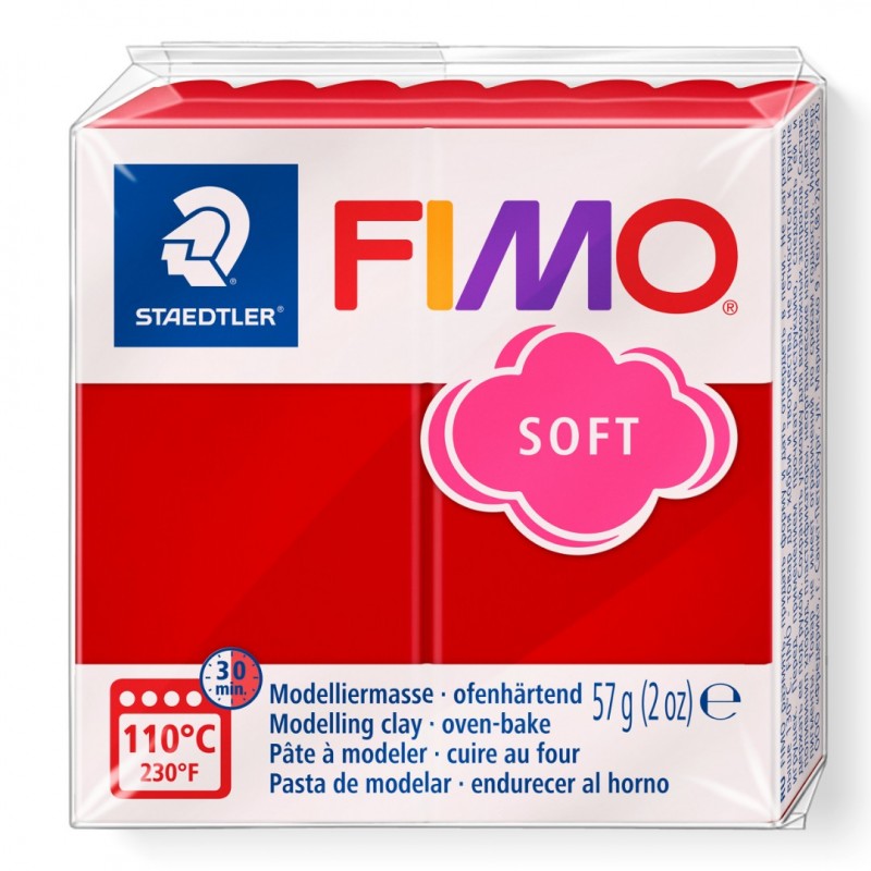 Fimo soft boetseerklei 57 g Christmas Red