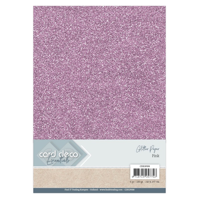 A4 Roze Glitterpapier