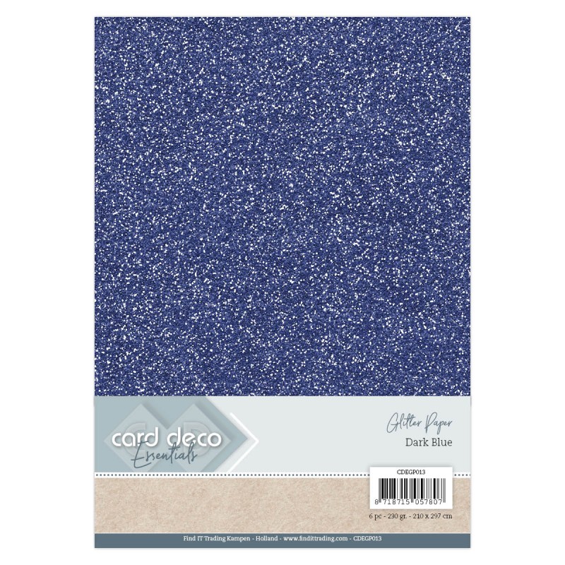 A4 Donkerblauw Glitterpapier