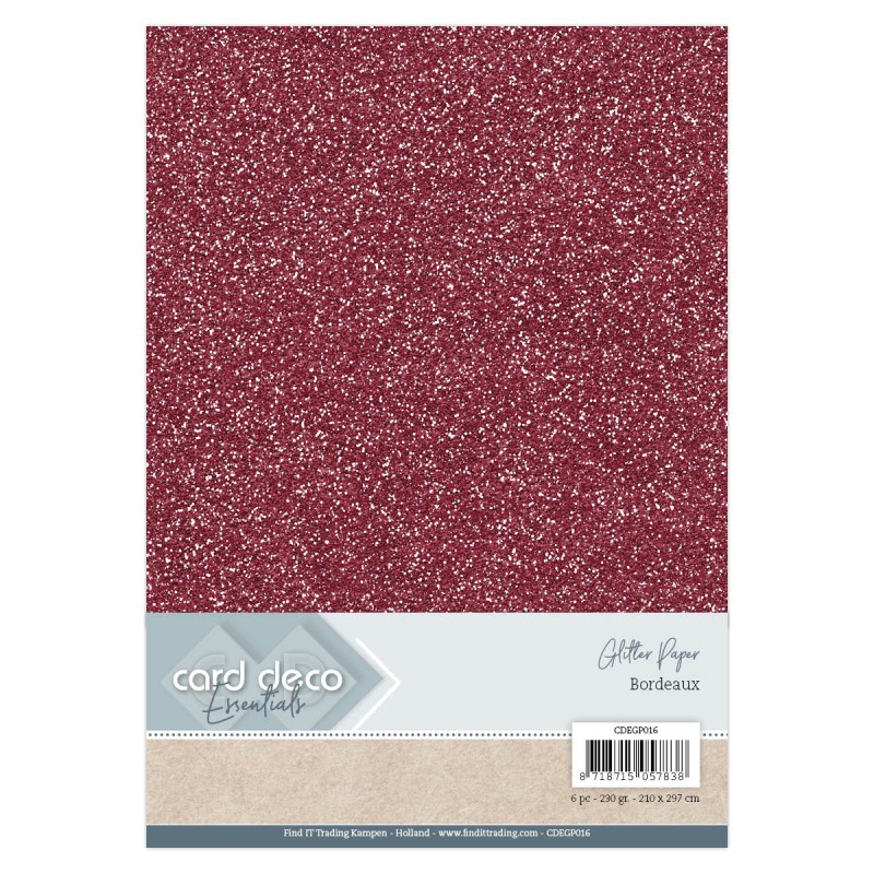 A4 Bordeaux Glitterpapier