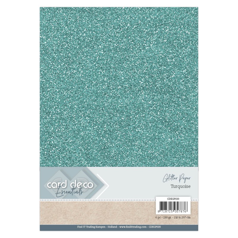 A4 Mint Glitterpapier