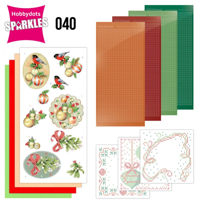 Nr. 40 Sparkles Set Mistletoe Christmas Flowers by Jeanine's Art