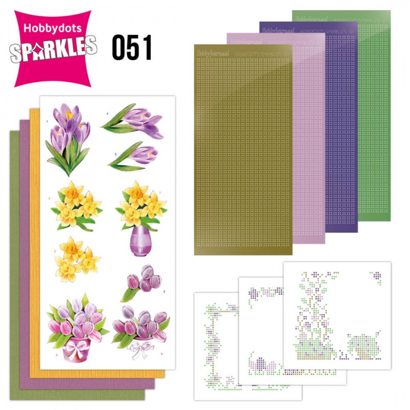 Nr. 51 Sparkles Set Spring Flowers - Jeanine's Art