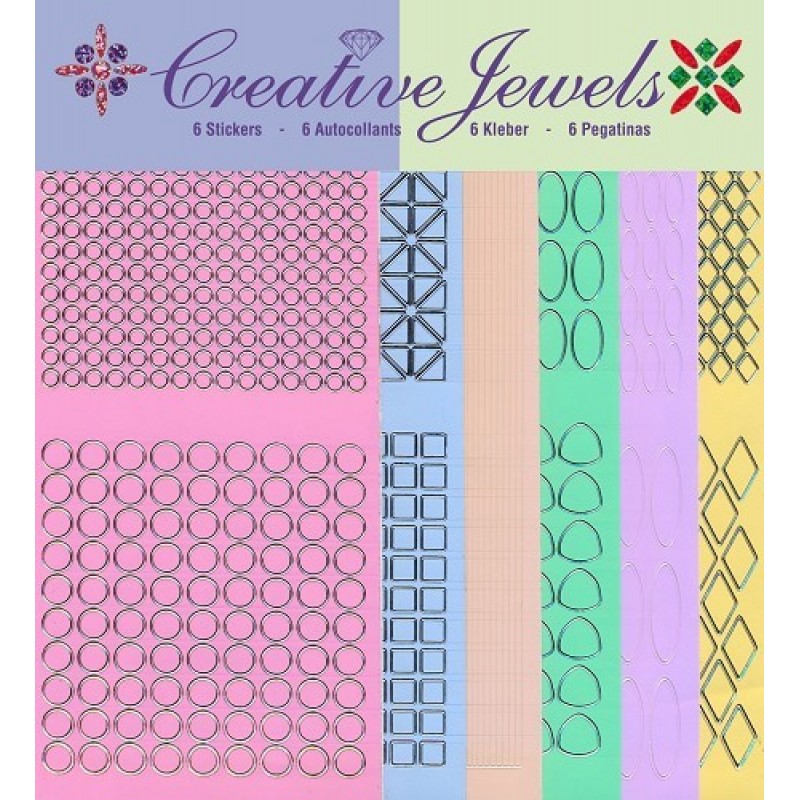 Creative Jewels stickerset - Pastel tint