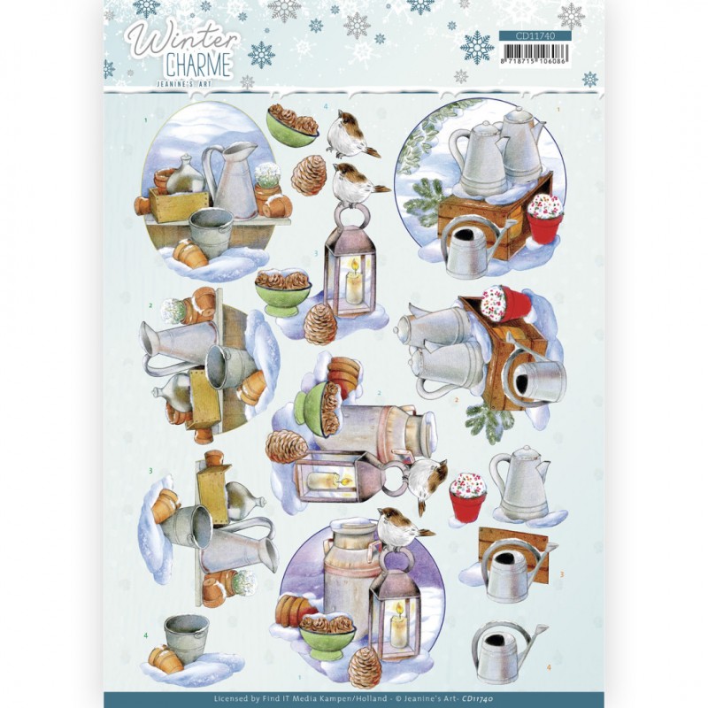 3D Cutting Sheet - Jeanine's Art - Winter Charme - Zinc Decorations