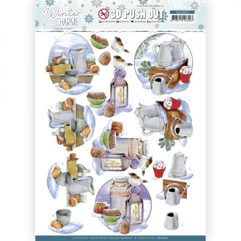 3D Push Out - Jeanine's Art - Winter Charme - Zinc Decorations