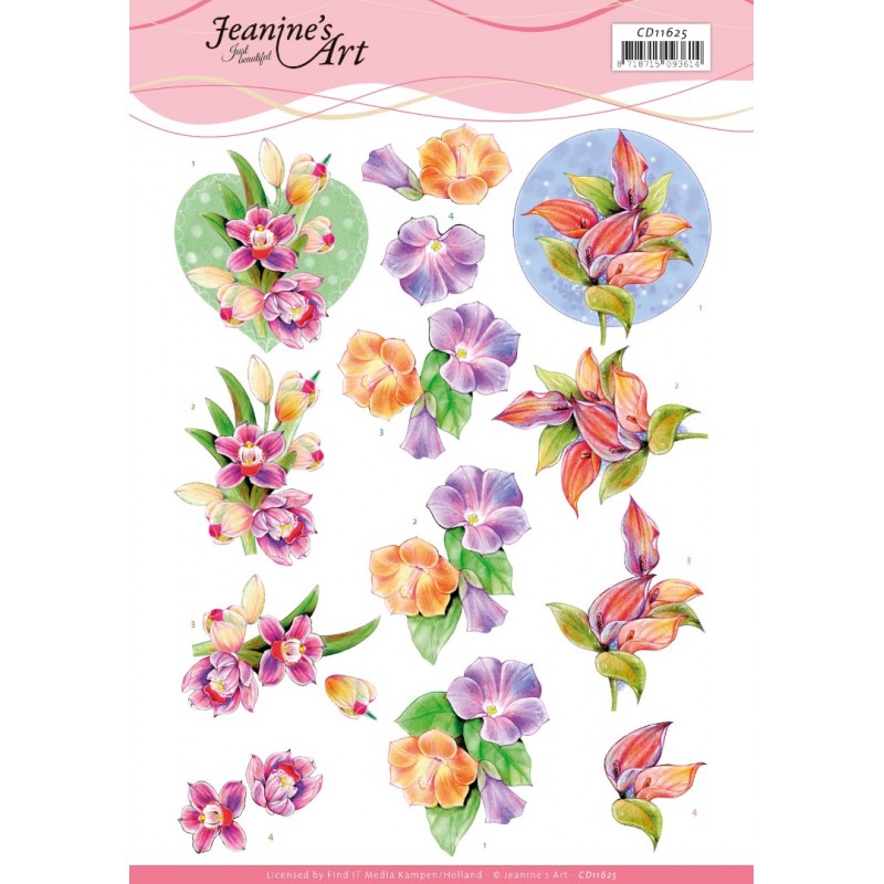 3D Cutting Sheet - Jeanine's Art - Orchid