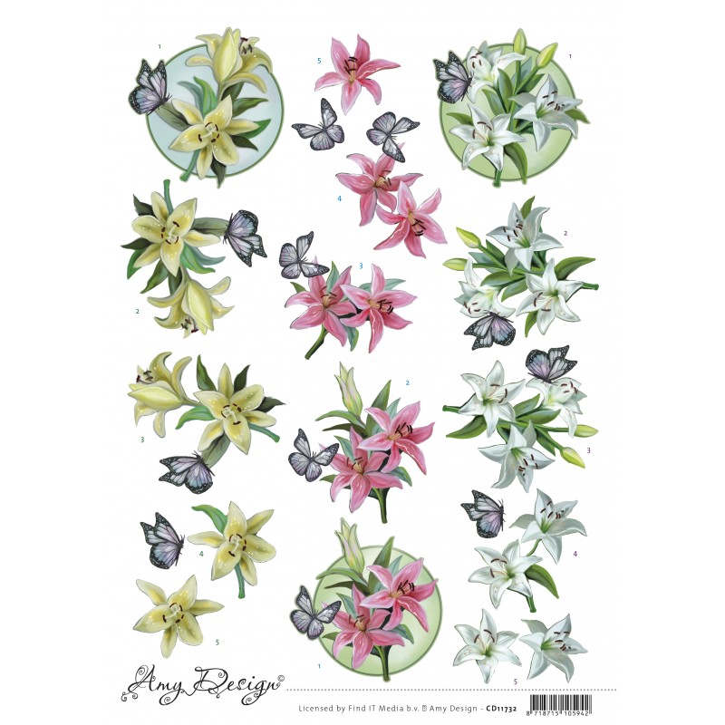 3D Cutting Sheet - Amy Design - Lily