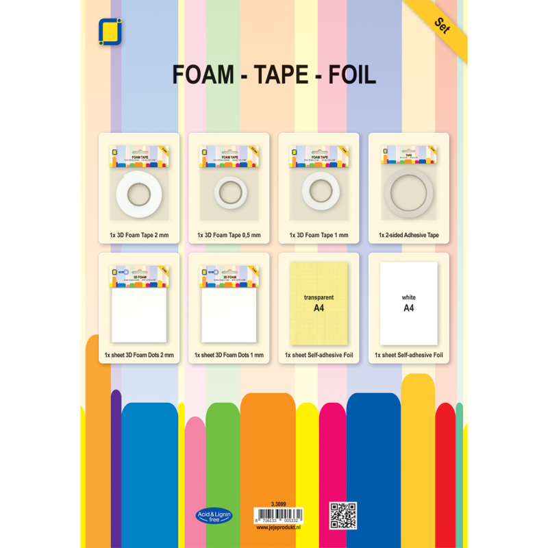 Dubbelzijdig Zelfklevend Foamtape/Folie set  