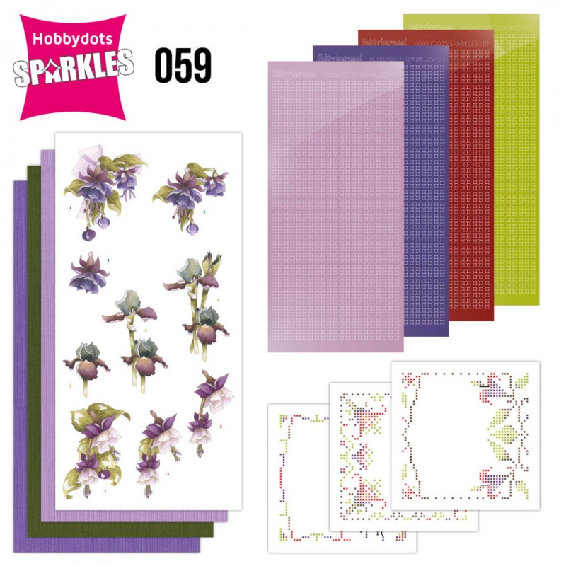 Sparkles Set 59 - Precious Marieke - Purple Flowers