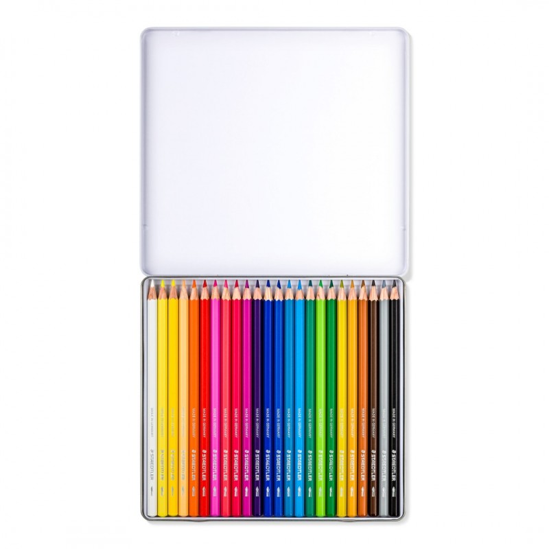 Aquarel kleurpotloden - metalen etui 24 st DJ