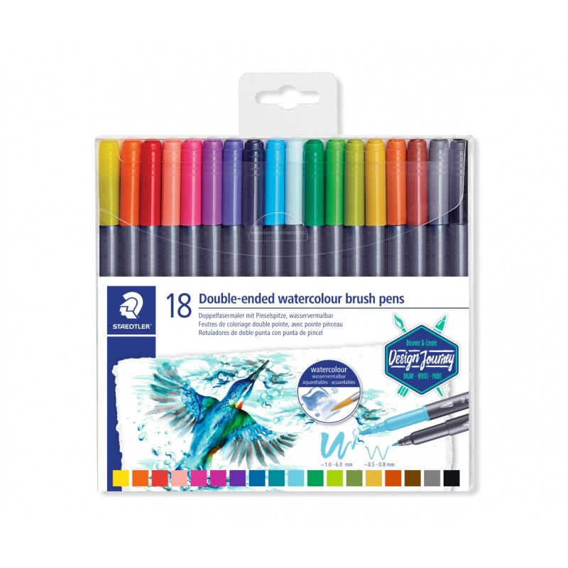 marsgraphic duo penseelmarker - set 18 st