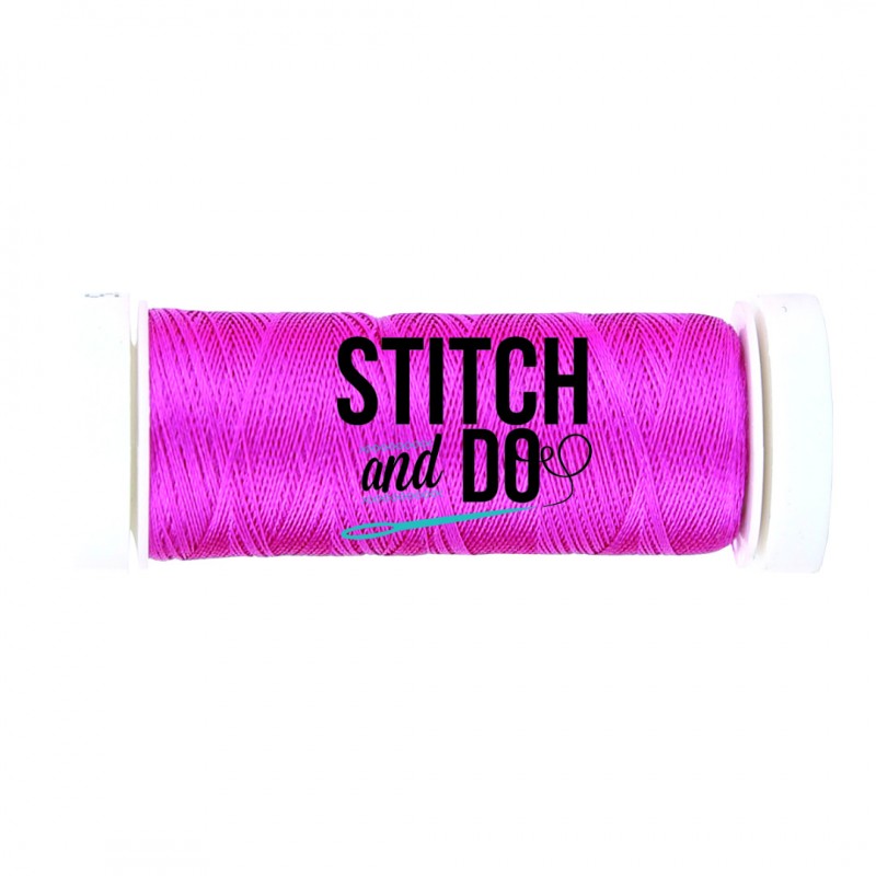 Bright Pink Linen Embroidery Thread Stitch and Do