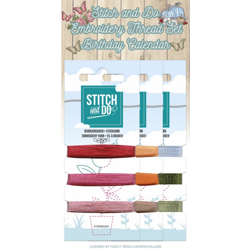 Stitch and Do Embroidery Thread Set for Birthday Calendar 