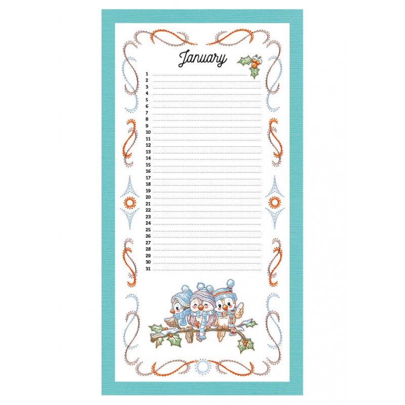 Embroidery Birthday Calendar - ENG