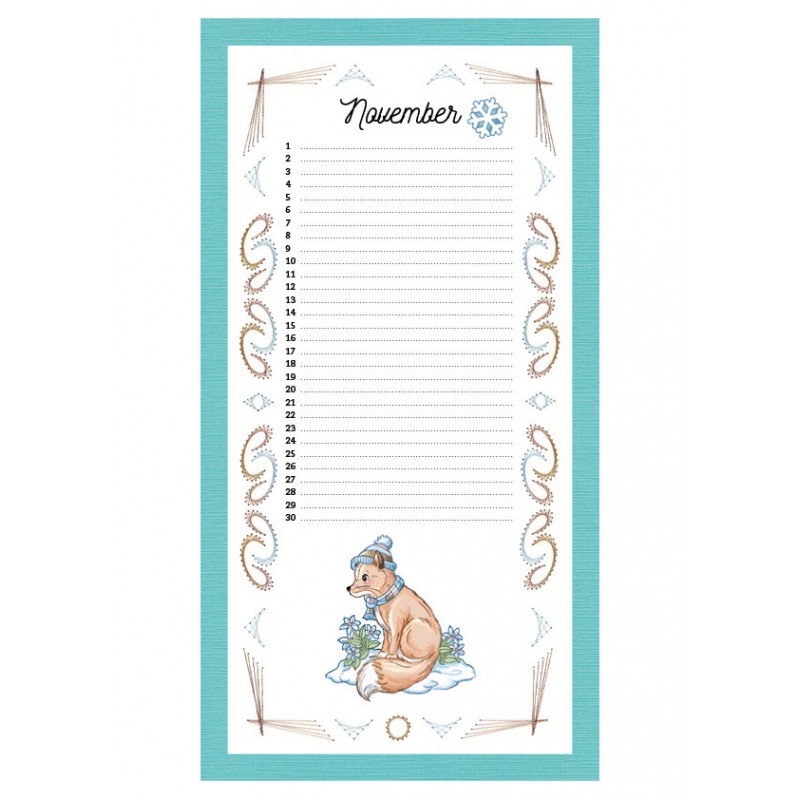 Embroidery Birthday Calendar - ENG