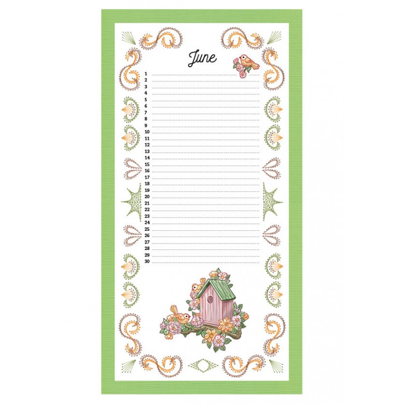 Embroidery Birthday Calendar - ENG