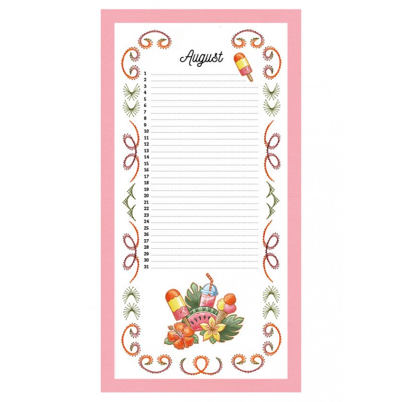 Embroidery Birthday Calendar - ENG