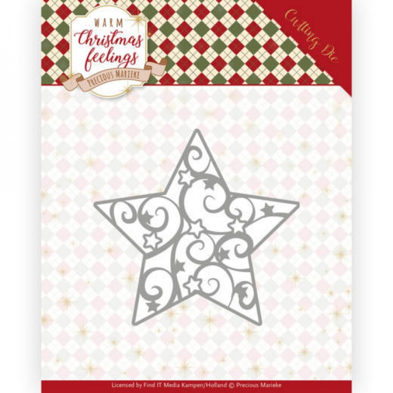 Dies - Precious Marieke - Warm Christmas Feelings - Swirl Star